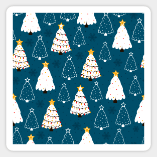 Christmas tree in different styles Sticker